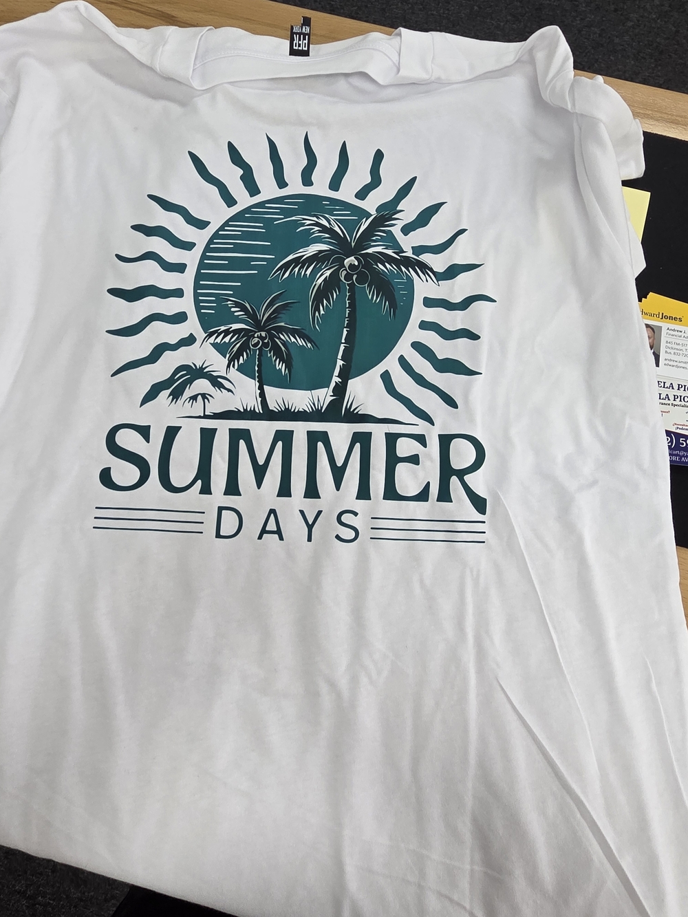 Summer Days White Graphic Tee